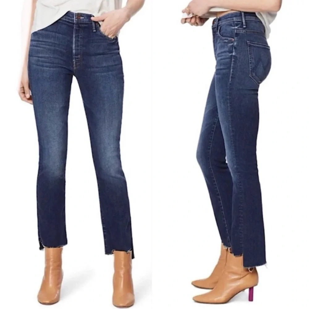 MOTHER The Insider Crop Step Fray Jeans Sweet & Sassy Wash Size 29 - Picture 11 of 11